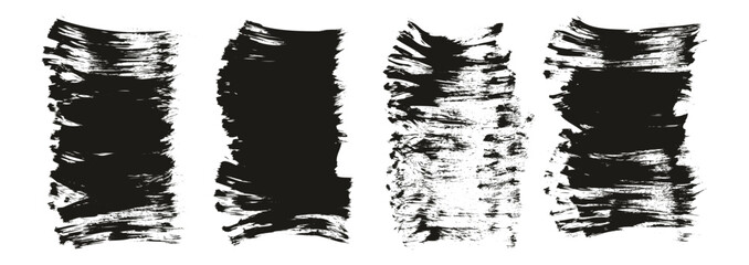 Flat Fan Brush Thick Short Background High Detail Abstract Vector Background Set 