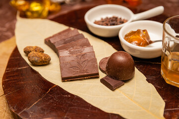 chocolate bar and chocolate candy