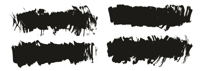 Flat Fan Brush Thick Short Background High Detail Abstract Vector Background Set 