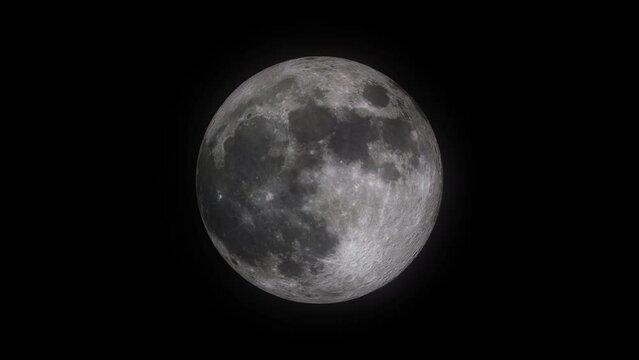 Animation of Lunar Phases (waxing, waning moon) with Alpha Channel