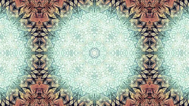 Colorful mandala kaleidoscope  motion graphics, Seamless pattern animation 