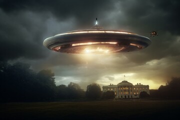 UFO taking the White House. Generative AI