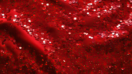 red sequins textile background