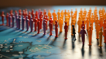 Obraz premium 3D Talent Management: Nurturing Potential with Stick Figures. Generative AI
