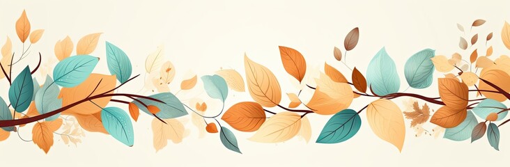 Background of Vibrant Autumnal Leaf Patterns: A Symphony of Nature's Colors and Elegance. Generative AI