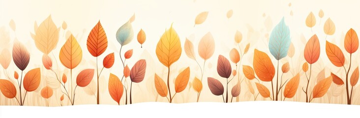 Background of Vibrant Autumnal Leaf Patterns: A Symphony of Nature's Colors and Elegance. Generative AI