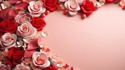 Valentine background banner with copy space