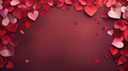 Valentine background banner with copy space