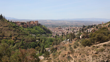 Fototapeta na wymiar La Alhambra de Granada, Granada, Andalucía, España