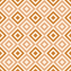 Seamless geometric pattern with line rhombus on beige background. Print for fabric background, textile