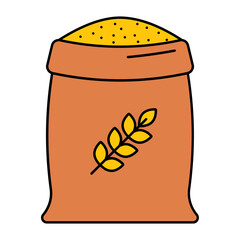 refined wheat flour sack concept, Maida bag vector icon design, Bakery and Baked Goods symbol, Culinary and Kitchen Education sign, Recipe development stock illustration