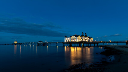 An other beautiful view of the world famous pier in Sellin on the island of Rügen. The soft...