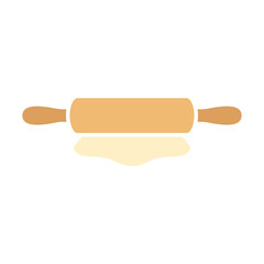 Rolling pin icon. Dough. Baking. Vector icon isolated on white background.