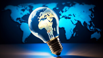World Intellectual Property Day greeting with light bulb - obrazy, fototapety, plakaty