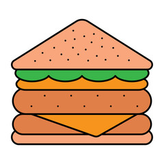 Grilled Sandwich concept, Parmesan crusted panini vector icon design, Bakery and Baked Goods symbol, Culinary and Kitchen Education sign, Recipe development stock illustration