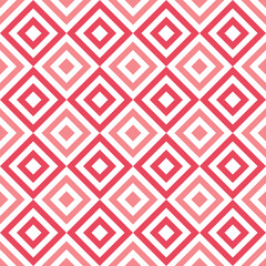 Seamless geometric pattern with line rhombus on pink background. Print for fabric background, textile