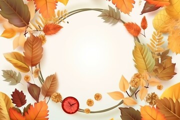 Autumn frame and object, autumn banner. Generative AI