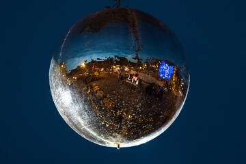 Discoball during night.