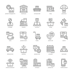 Product Management icon pack for your website design, logo, app, and user interface. Product Management icon outline design. Vector graphics illustration and editable stroke.