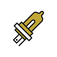 Car Bulb Icon, Car Part Icon Design
