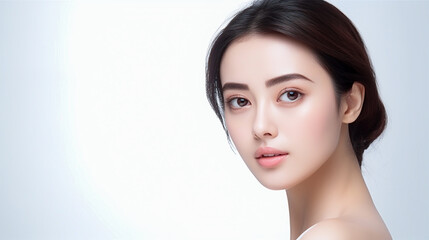 Naklejka premium beauty portrait of a female asian beauty model 