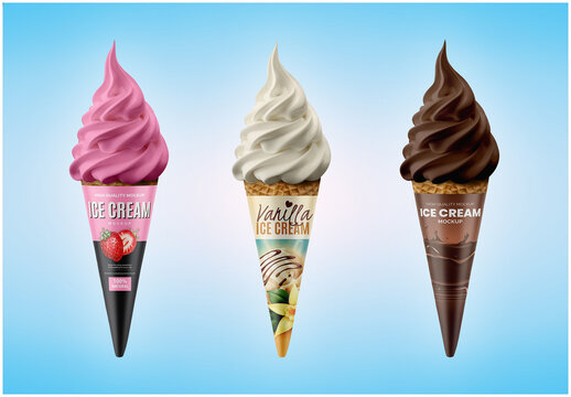 Ice cream Cone Mockup