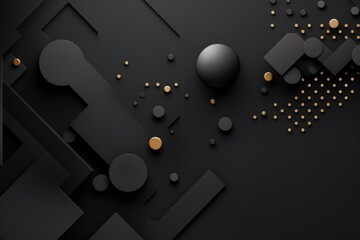 A black and gold abstract background with geometric shapes, Black Friday background