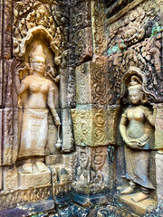 Ta Som, Tasaom, a small Buddhist temple in Angkor, Cambodia