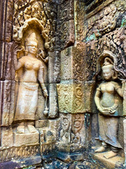 Ta Som, Tasaom, a small Buddhist temple in Angkor, Cambodia