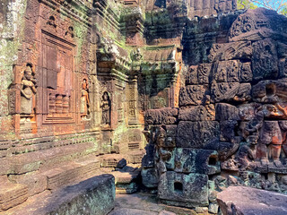 Ta Som, Tasaom, a small Buddhist temple in Angkor, Cambodia