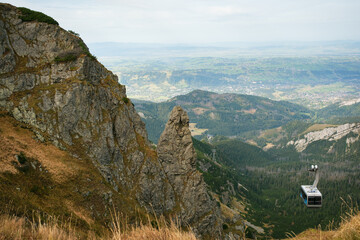 Fototapeta na wymiar View of the Tatra Mountains from Kasprowy Wierch, Zakopane, Poland