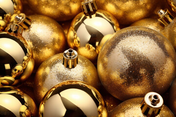 Golden Christmas Baubles