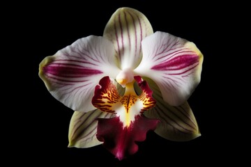 Fototapeta na wymiar orchid on a black background. Generative AI