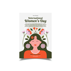 Vector Illustration of International Women's Day Flyer 