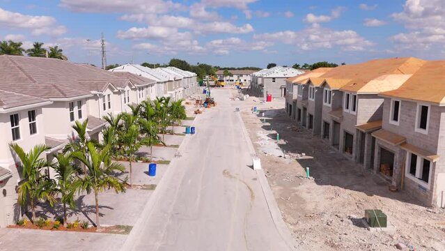 Townhome construction site stages inspection