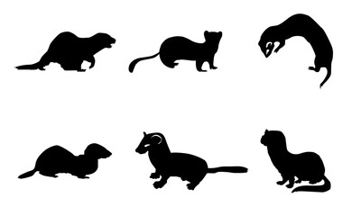weasel silhouettes