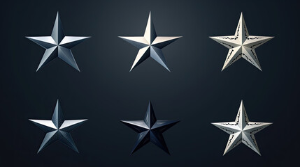 Vector star set with a versatile range of star shapes ideal for design projects - obrazy, fototapety, plakaty