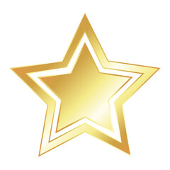 Obraz premium Golden five pointed star unique holiday design