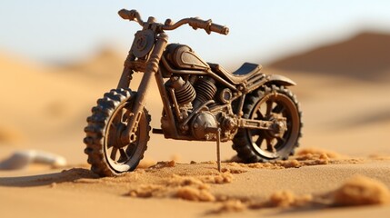 motorcycle in the desert