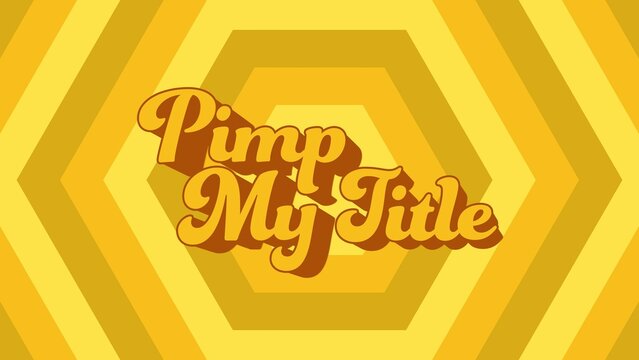 Pimp My Title Old School Television Program Title Intro Template