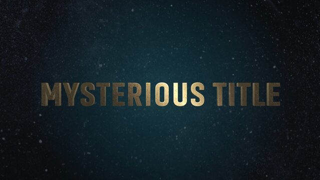 Mysterious Floating Particles Title Intro Template