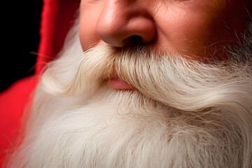 Santa's white beard, iconic and imposing, embodies the timeless symbol of Christmas joy - Santa's Beard to celebrate Christmas.