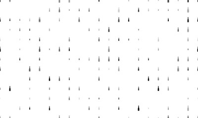 Seamless background pattern of evenly spaced black champagne symbols of different sizes and opacity. Vector illustration on white background