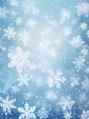 Fototapeta na wymiar Abstract winter snowflakes background design with copy space 