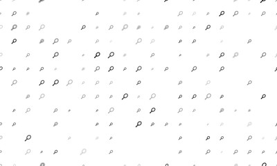 Seamless background pattern of evenly spaced black tennis symbols of different sizes and opacity. Vector illustration on white background