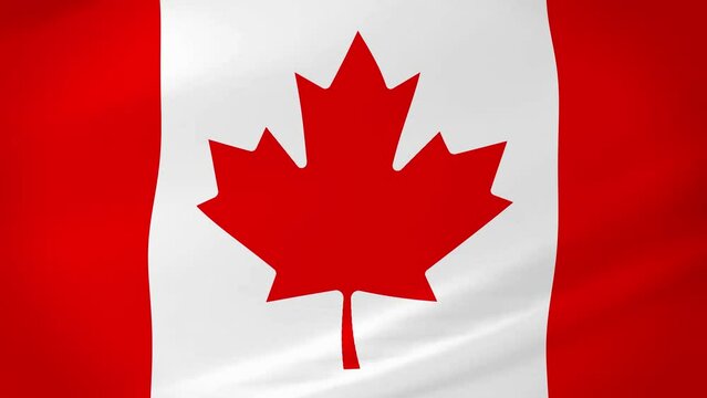 Canada Waving Flag Realistic Animation Video
