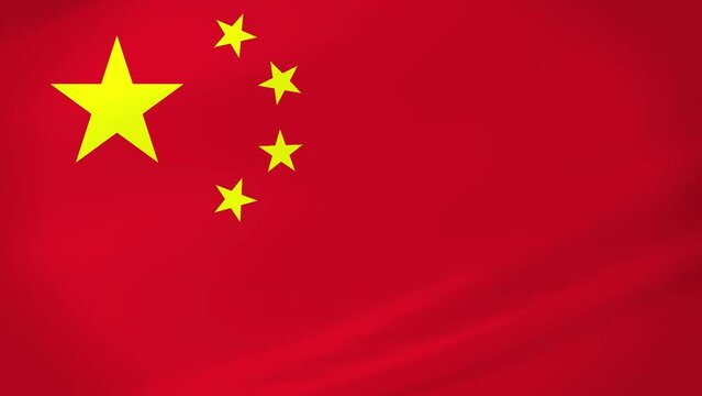 China Waving Flag Realistic Animation Video