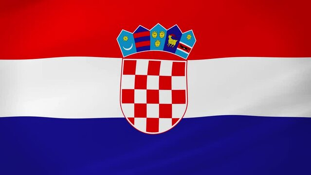 Croatia Waving Flag Realistic Animation Video