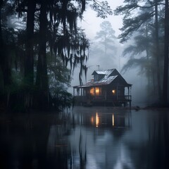 Fototapeta premium Cabane dans le bayou