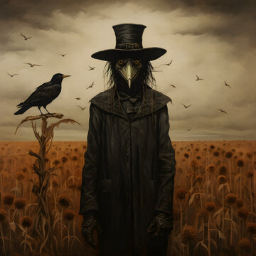 &eacute;pouvantail corbeau